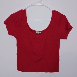 Red crop top